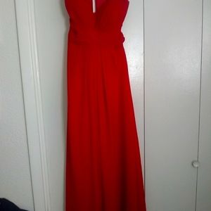 Christine Wu Red Floor Length Dress